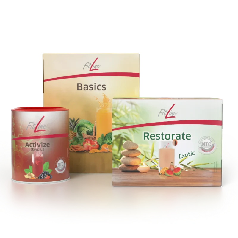 Optimal-Set — Activize + Basics + Restorate Exotic, изображение для российского магазина FitLine