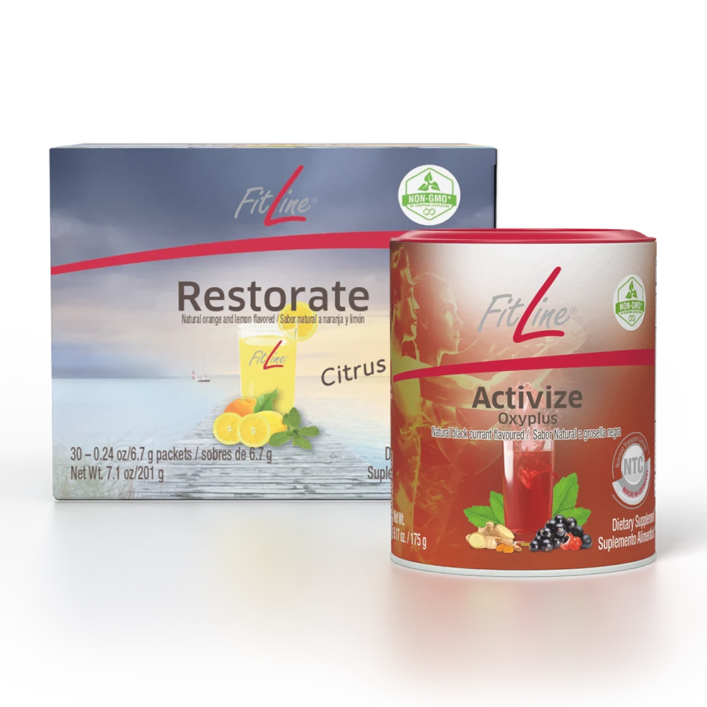Official FitLine Set Restorate + Activize Oxyplus product packshot